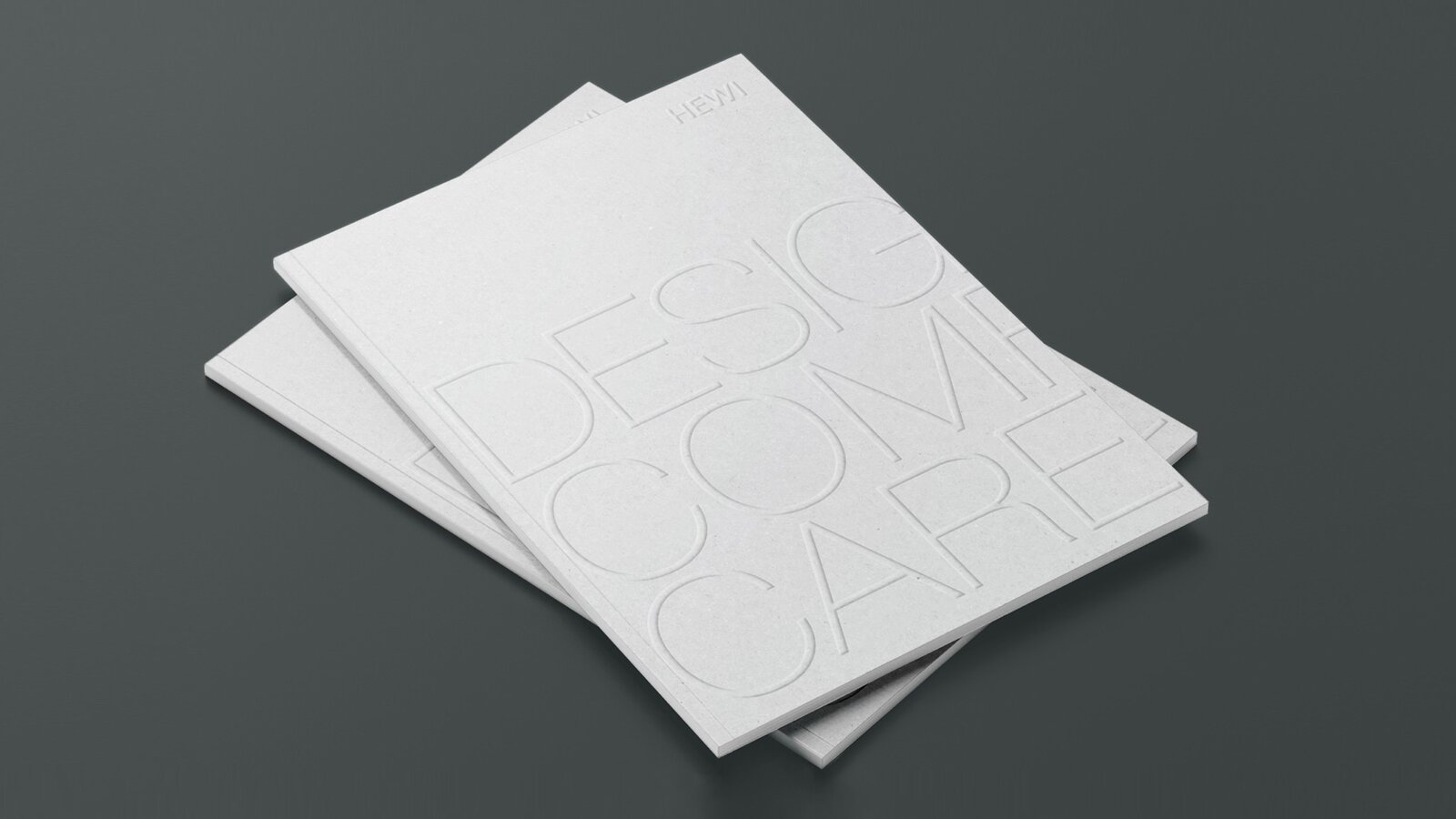 Design Comfort Care Two stacked brochures labelled Design Comfort Care